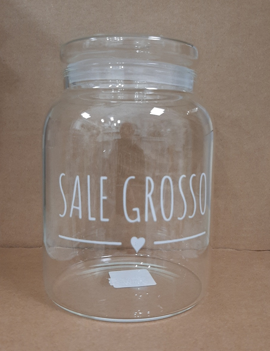 Barattolo sale grosso 1300ml vetro borosilicato, Nuvole di stoffa -  Barattoli - Oggettistica varia